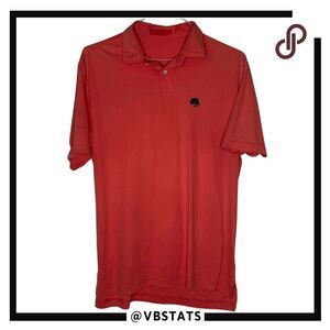 Peter Millar Men's‎ Classic Fit Tree Logo Performance Golf Polo Shirt Pink XL